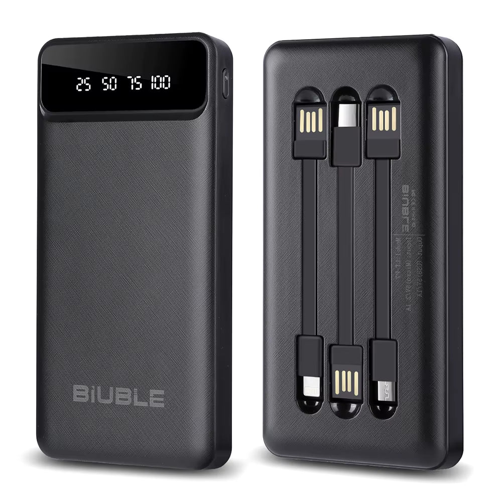 Portable Power Bank High Capacity Cable Charging Mini Powerbank for Iphone Samsung ﻿2024
