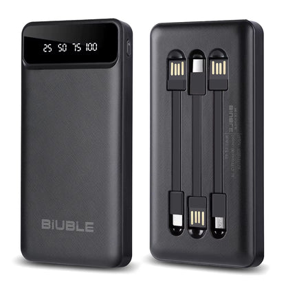 Portable Power Bank High Capacity Cable Charging Mini Powerbank for Iphone Samsung ﻿2024