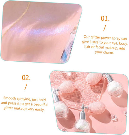 5Pcs Loose Glitter Spray for Hair Body Women Highlighter Spray Glittery Sparkle Powder Body Glitter