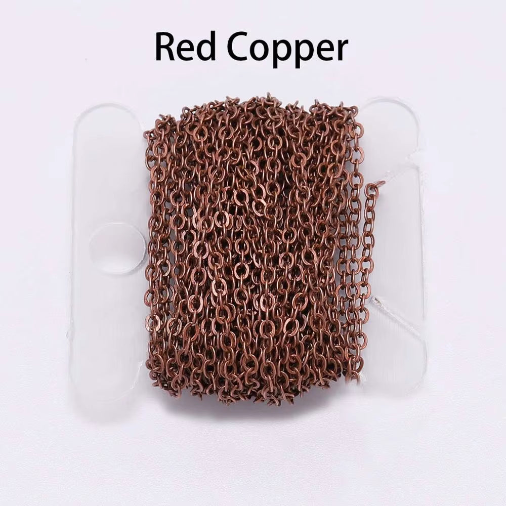 5 M/Lot Gold/Bronze Plated Necklace Chain for Jewelry Making Findings DIY Necklace Chains Materials Handmade Supplies
