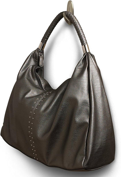 Designer Hooks, Medium, Brushed Nickel, 3-Hooks (17081BN-3ES), Great for Dorm Decor