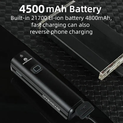 Bicycle Light 1000Lumen Bike Headlight Power Bank Flashlight Handlebar USB Charging MTB Road Highlight