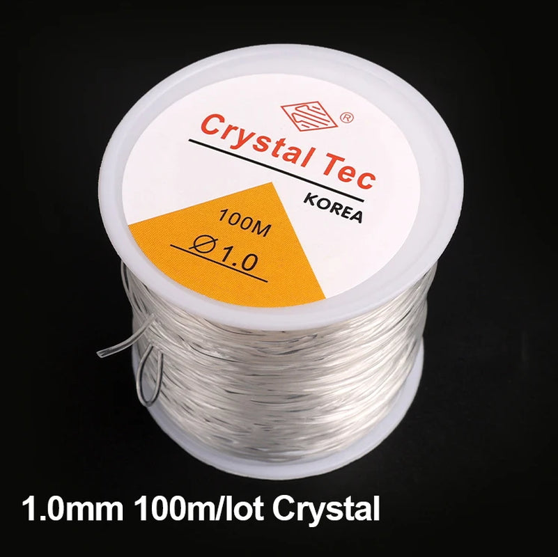 100M Strong Elastic Crystal Beading Thread Cord Jewelry Making Necklace Bracelet DIY Beads String Stretchable Thickness 0.5-1Mm