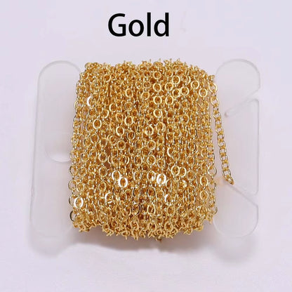 5 M/Lot Gold/Bronze Plated Necklace Chain for Jewelry Making Findings DIY Necklace Chains Materials Handmade Supplies