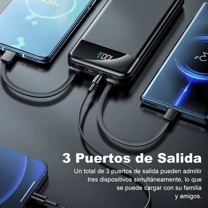 Portable Power Bank High Capacity Cable Charging Mini Powerbank for Iphone Samsung ﻿2024