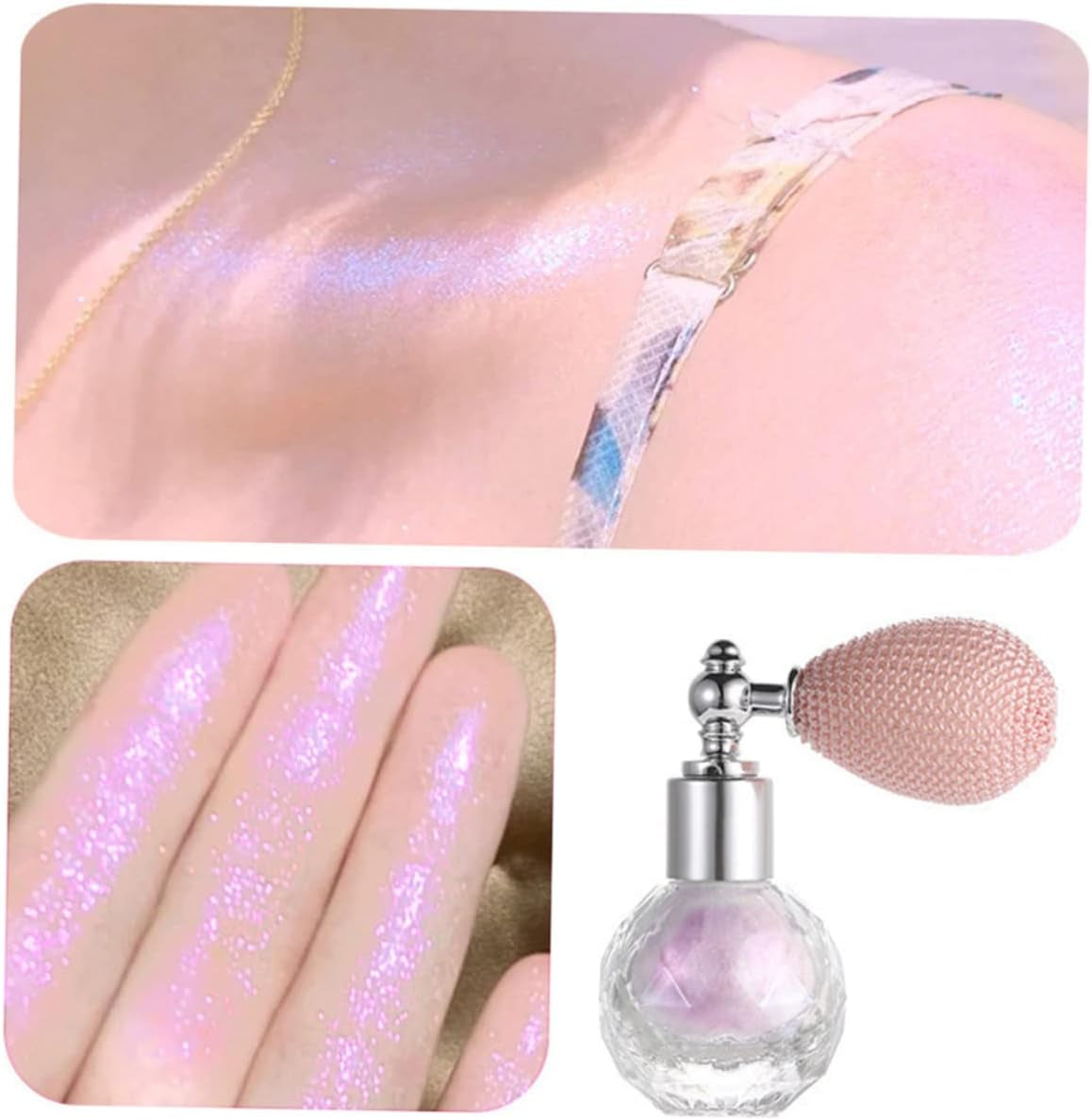 5Pcs Loose Glitter Spray for Hair Body Women Highlighter Spray Glittery Sparkle Powder Body Glitter