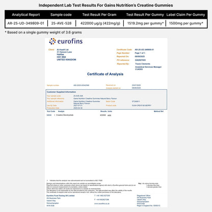 GN Creatine Gummies | 60 Chewable Creatine Gummies for Men & Women - 3000Mg Creatine-Monohydrate per Serving | Berry Flavour, Non-Gmo & Suitable for Vegans & Vegetarians