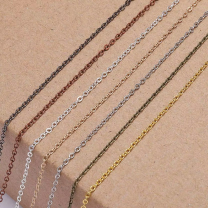 5 M/Lot Gold/Bronze Plated Necklace Chain for Jewelry Making Findings DIY Necklace Chains Materials Handmade Supplies