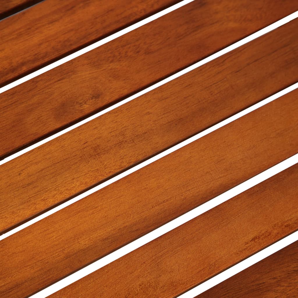 NNEVL 3 Piece Bistro Set Poly Rattan and Acacia Wood Black