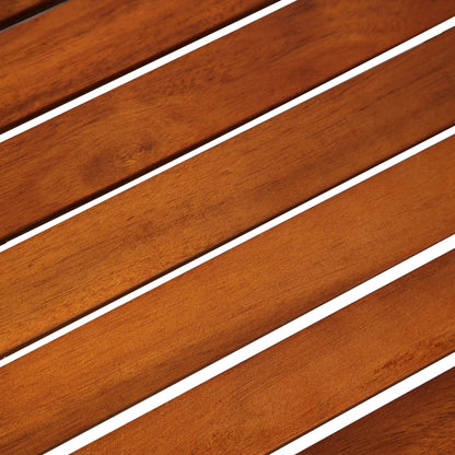 NNEVL 3 Piece Bistro Set Poly Rattan and Acacia Wood Black