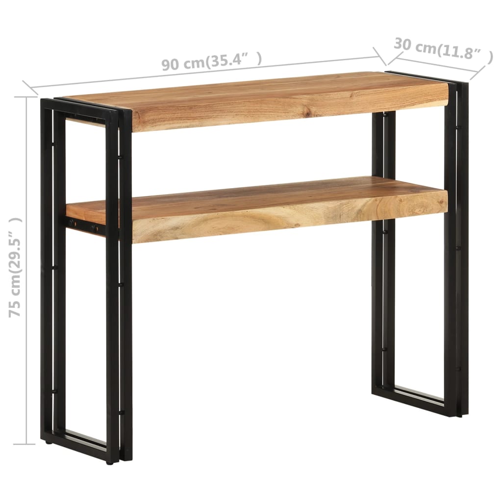 NNEVL Console Table 90x30x75 cm Solid Acacia Wood