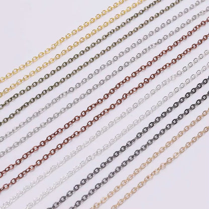 5 M/Lot Gold/Bronze Plated Necklace Chain for Jewelry Making Findings DIY Necklace Chains Materials Handmade Supplies