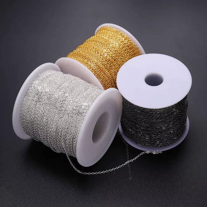 5 M/Lot Gold/Bronze Plated Necklace Chain for Jewelry Making Findings DIY Necklace Chains Materials Handmade Supplies