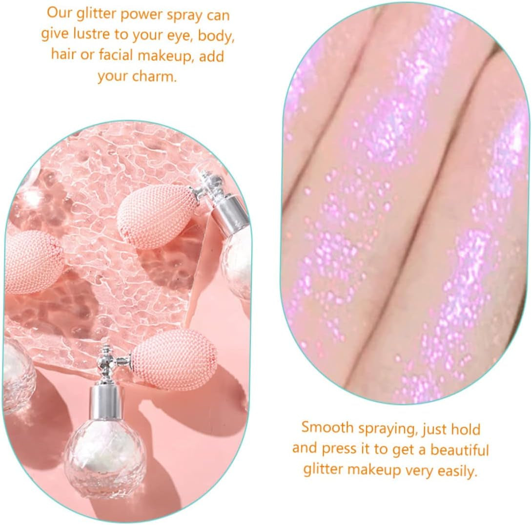 5Pcs Loose Glitter Spray for Hair Body Women Highlighter Spray Glittery Sparkle Powder Body Glitter