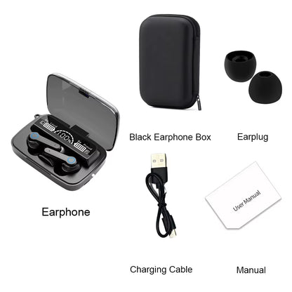 M19 Bluetooth Headset Wireless Tws Gaming Support Noise-Cancelling Touch In-Ear Mini Emergency Power Bank Headset