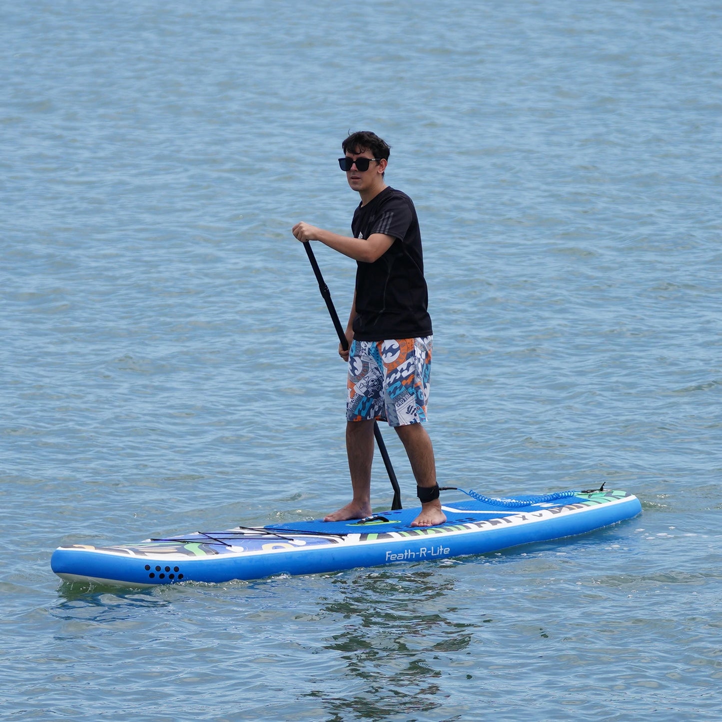 [UK Direct]  Inflatable Stand up Paddle Board Surfboard Complete Paddleboard Accessories Adjustable Paddle, Pump, ISUP Travel Backpack, Leash, Waterproof Bag, Adult Paddle Board SUPFR02A