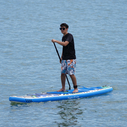 [UK Direct]  Inflatable Stand up Paddle Board Surfboard Complete Paddleboard Accessories Adjustable Paddle, Pump, ISUP Travel Backpack, Leash, Waterproof Bag, Adult Paddle Board SUPFR02A