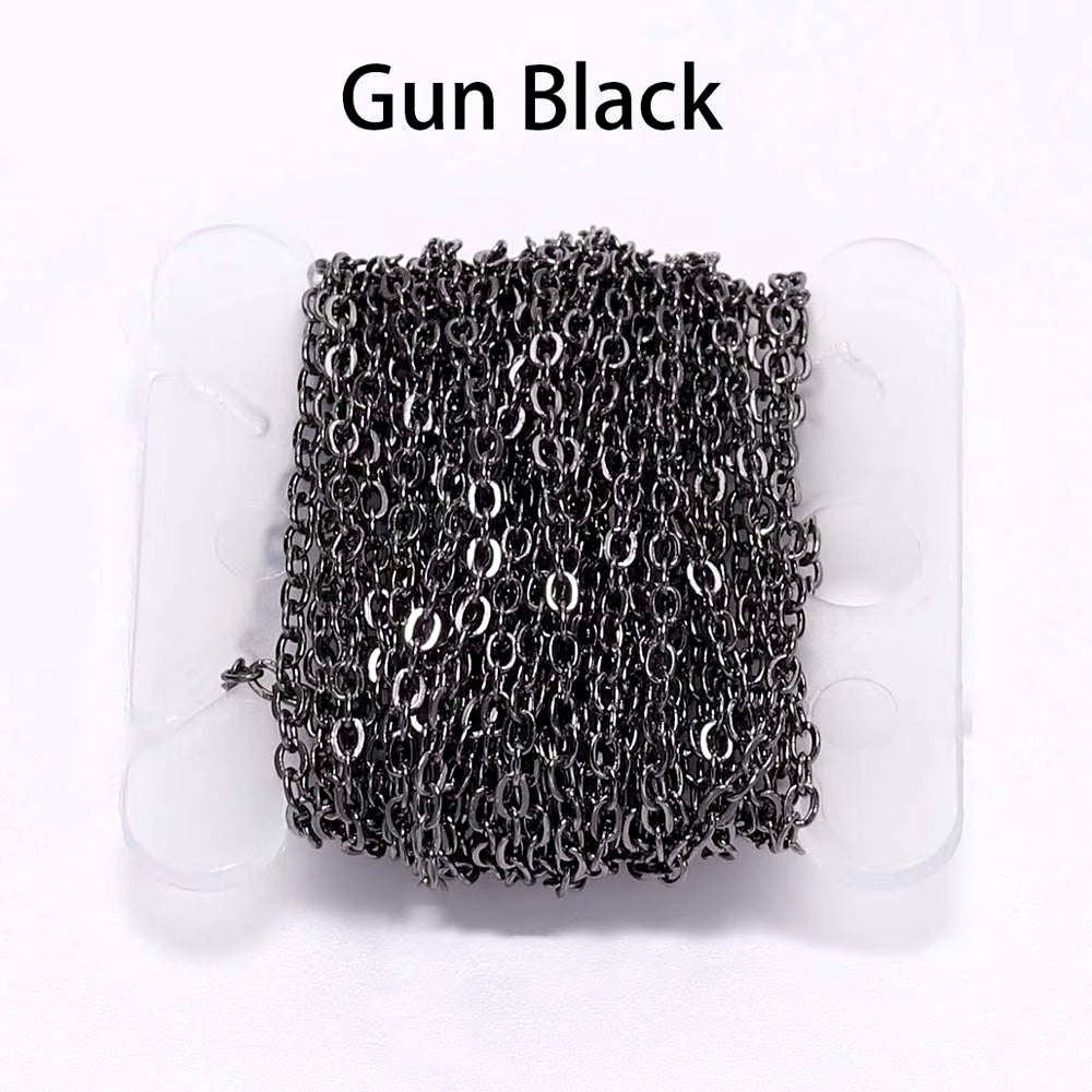 5 M/Lot Gold/Bronze Plated Necklace Chain for Jewelry Making Findings DIY Necklace Chains Materials Handmade Supplies