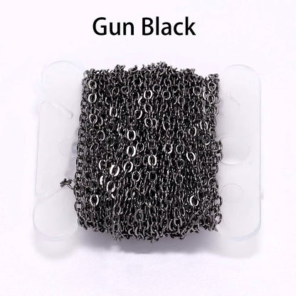 5 M/Lot Gold/Bronze Plated Necklace Chain for Jewelry Making Findings DIY Necklace Chains Materials Handmade Supplies