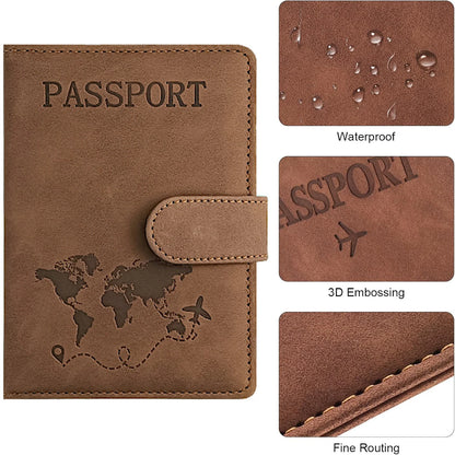 Passport Holder for Travel Essentials Passport Wallet Cover Case for Travel Accessories,Passport Book Holders for Women/Men