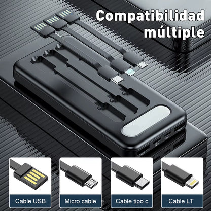 Portable Power Bank High Capacity Cable Charging Mini Powerbank for Iphone Samsung ﻿2024