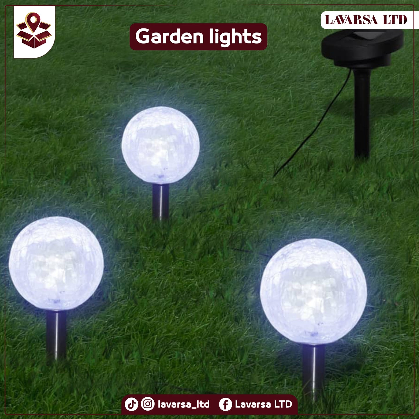 NNEVL Garden Lights 6 pcs LED with Spike Anchors & Solar Panels